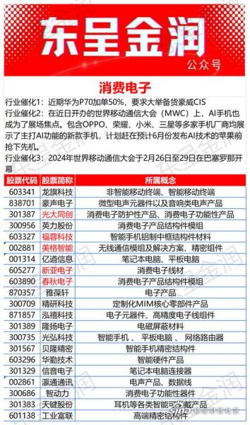 大消费板块前十的股票