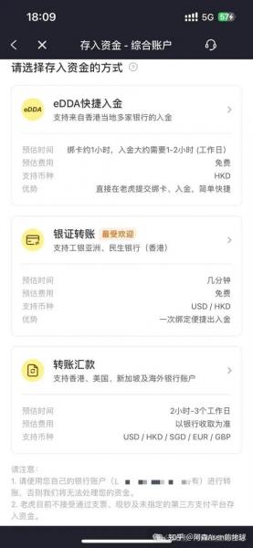 老虎证券如何入金