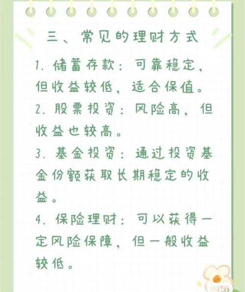 投资理财有哪几种-第3张图片 投资理财有哪几种-第3张图片