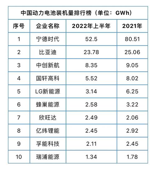 锂电池生产厂家排名/生产锂电池的厂家