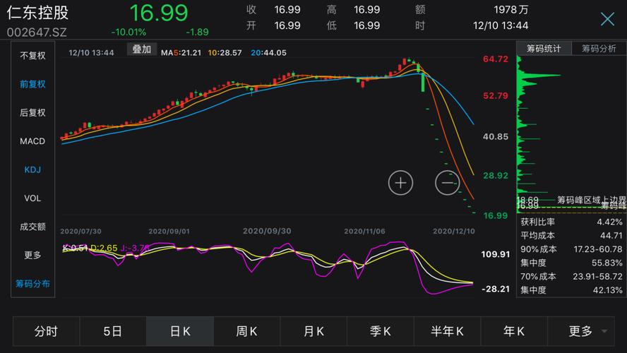 仁东控股被跌停后几天费用多少