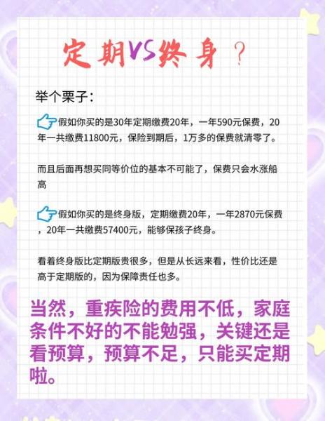 长期重疾险有必要买吗,重疾险买长期还是终身-第5张图片 长期重疾险有必要买吗,重疾险买长期还是终身-第5张图片